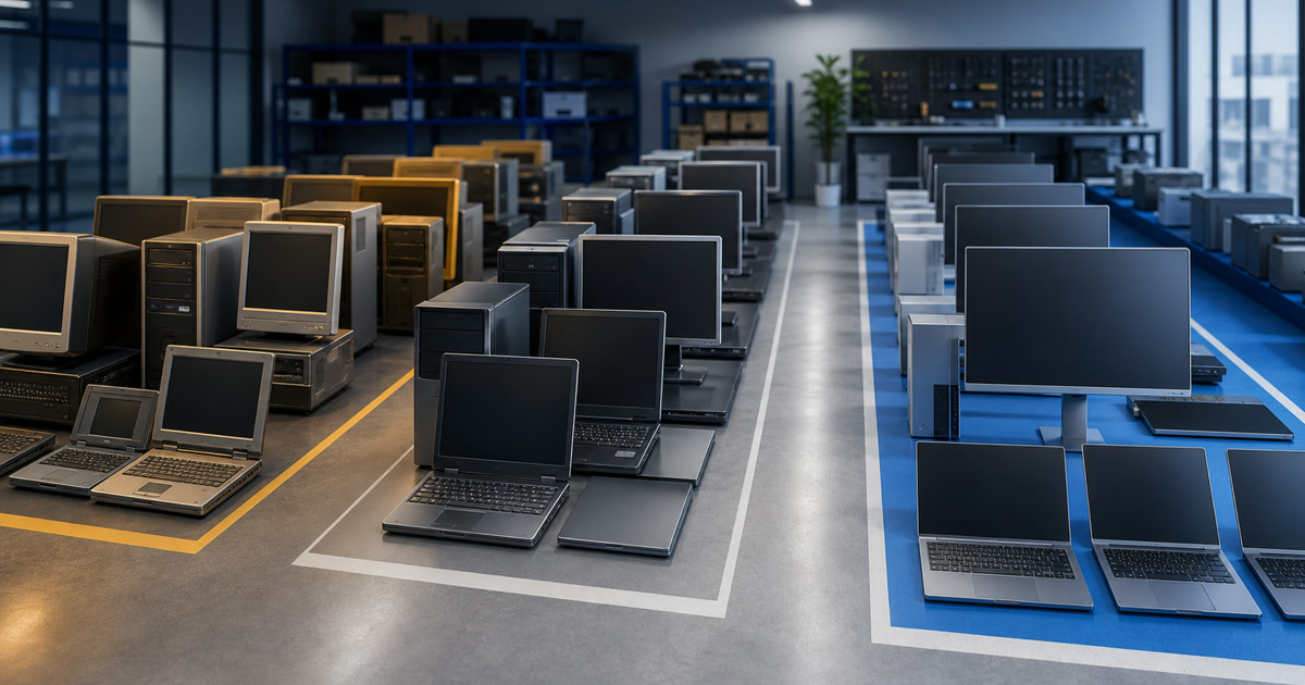 Parque de computadoras preparado para el fin de soporte de Windows 10
